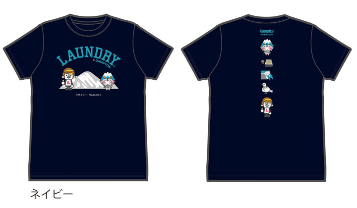 Laundry×おおまぴょん コラボT ネイビー