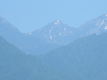 針ノ木岳(近景)高瀬川沿いから