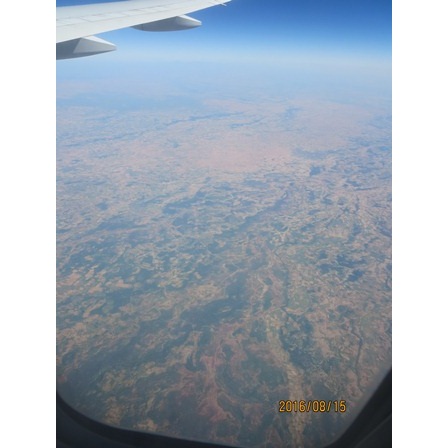 アフリカ・スーダンのあたりの上空から