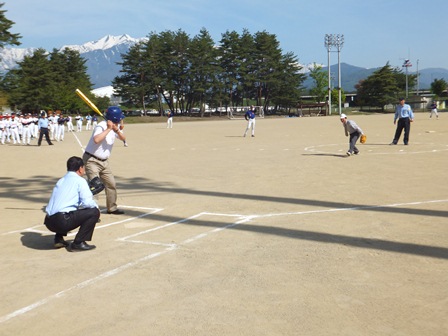 大町ソフトボール連盟早起きリーグ戦の開幕式