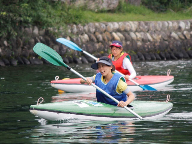 木崎湖でカヌー・ヨット大会1