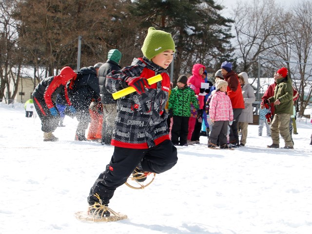 平地区で雪上大運動会