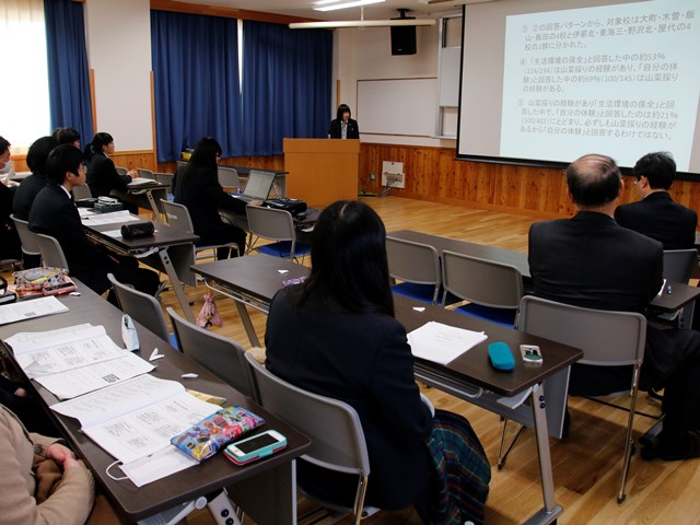 大町高校で理数科課題研究発表会