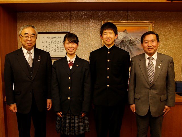 全国中学校スケート大会　２年連続出場の２人が意気込み