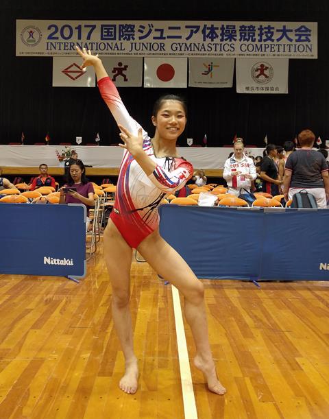 大町一中の坂口彩夏さん　体操女子日本代表として国際ジュニアに出場