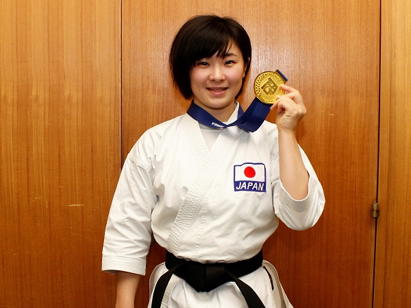 空手女子形で活躍の宇海水稀さん 今年1年の活動を報告