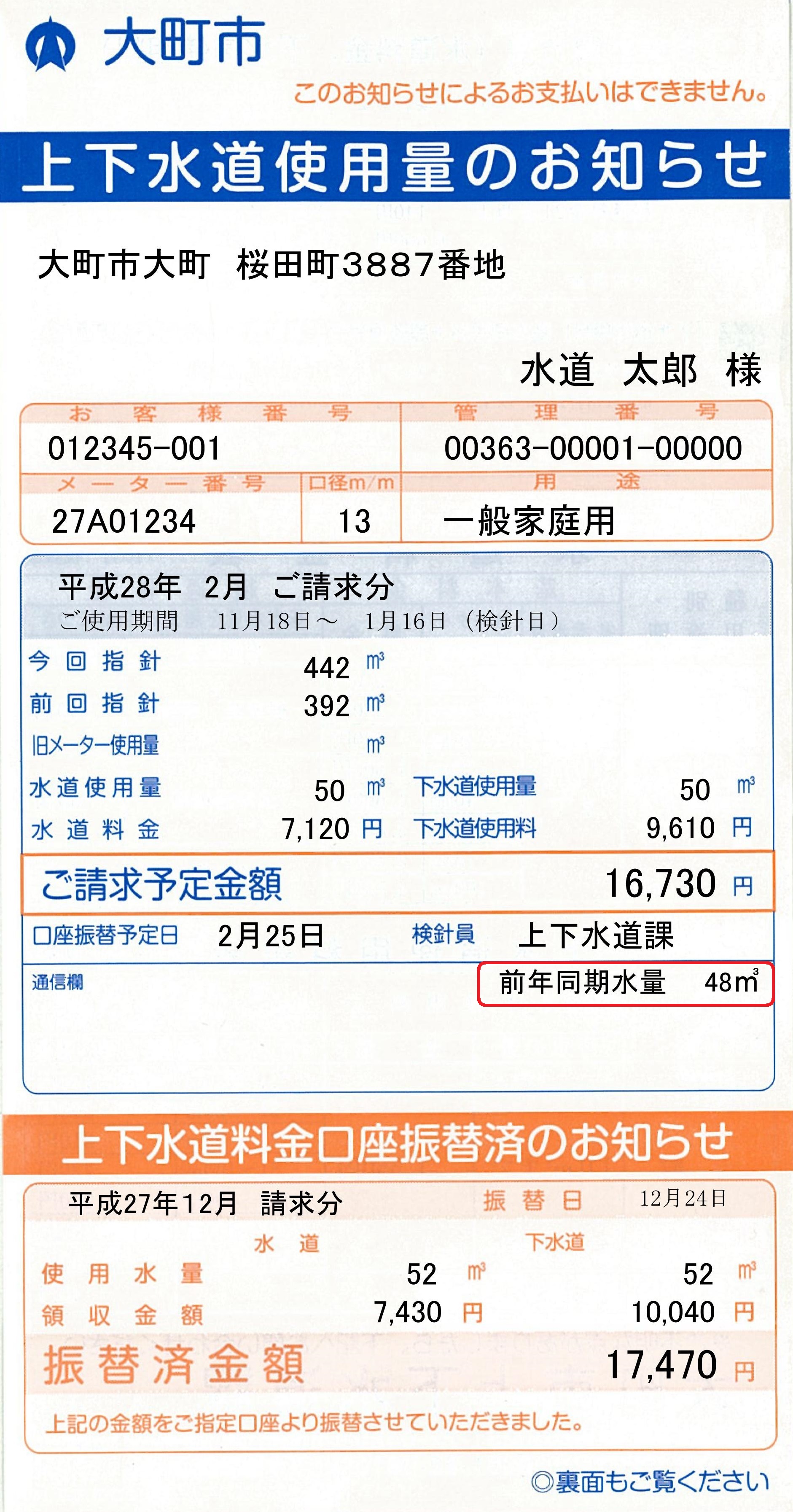 検針票
